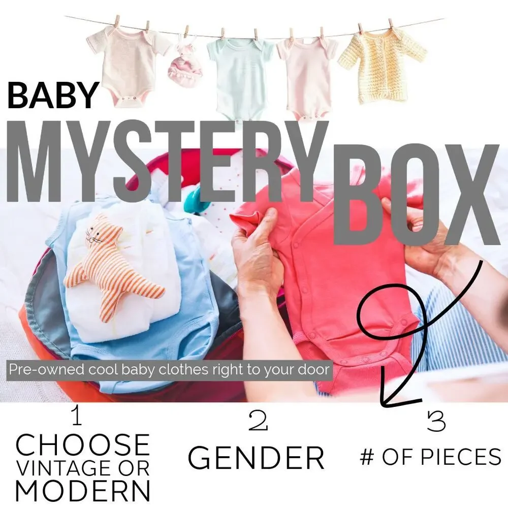 Baby Clothes Mystery Box- Vintage OR Modern Mix Newborn to 3T *LOT OF‎ 3 Pieces